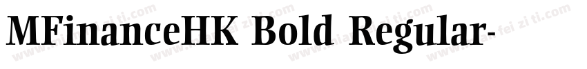 MFinanceHK Bold Regular字体转换